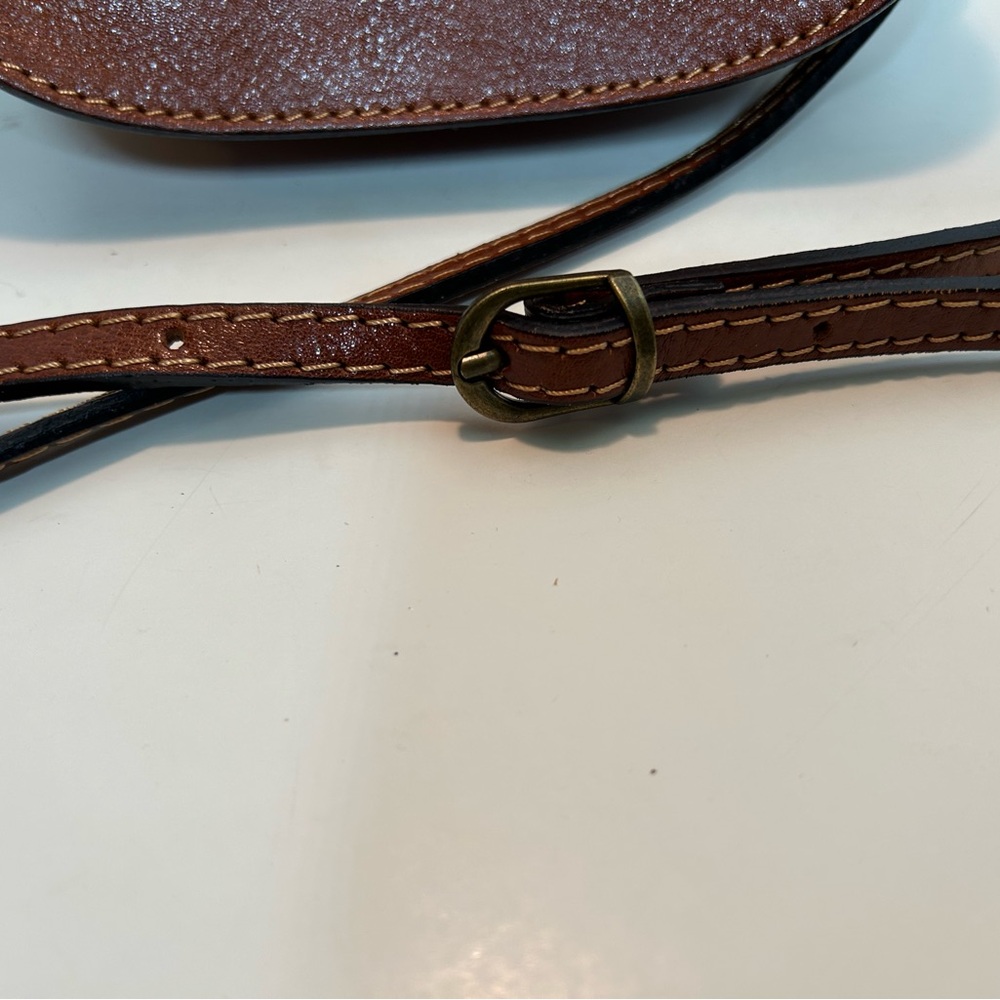 Vera Pelle Small Brown Leather Crossbody Bag Italy - Picture 4 of 12